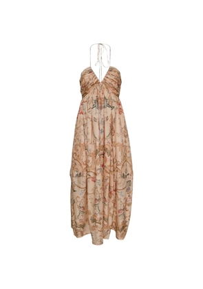 ZIMMERMANN Roselight halterneck maxi dress - Neutrals