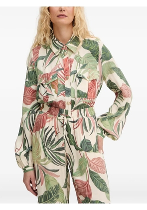 GUESS USA tropical-print long-sleeve shirt - Neutrals