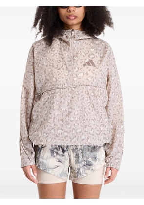 adidas Terrex Xploric Clima365 leopard-print hoodie - Neutrals