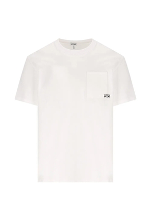 LOEWE logo-embroidered pocket T-shirt - White