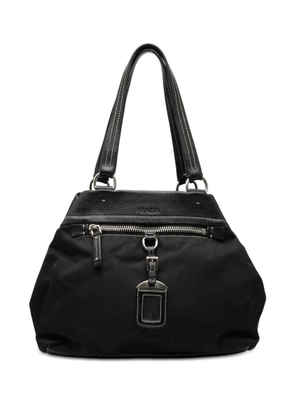 Prada Pre-Owned 2010-2026 Vitello Trimmed Tessuto tote bag - Black