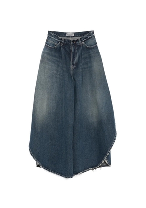 Balenciaga distressed wide-leg jeans - Blue