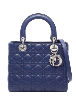 Christian Dior Pre-Owned 2010-2026 Medium Lambskin Cannage Lady Dior satchel - Blue