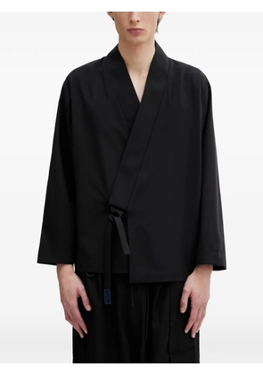 Kenzo wrap-style long-sleeve jacket - Black