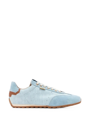 AllSaints suede-panelled denim low top sneakers - Blue