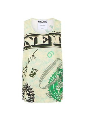 Moschino banknote-print tank top - Green