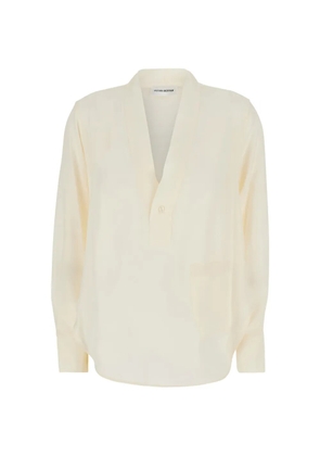 Victoria Beckham V-neck silk blouse - White