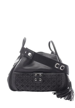Christian Dior Pre-Owned 2000-2010 Leather Lattice satchel - Black
