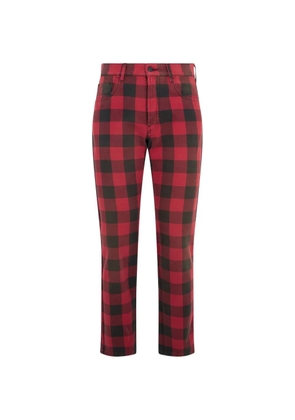Moschino plaid-pattern tapered jeans