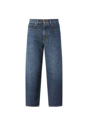PINKO embroidered-logo jeans - Blue