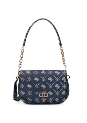 GUESS USA Emelie logo-print chain-link shoulder bag - Blue
