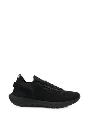 BOSS mesh-knit lace-up sneakers - Black