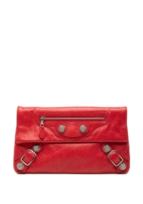 Balenciaga Pre-Owned 2005-2026 Lambskin Motocross Giant 12 Envelope clutch bag - Red