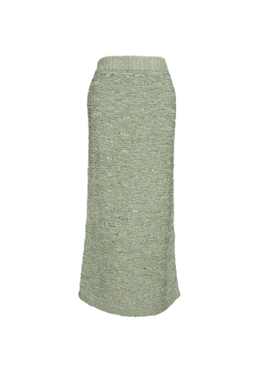 Muller Of Yoshiokubo Gourd tape-yarn midi skirt - Green