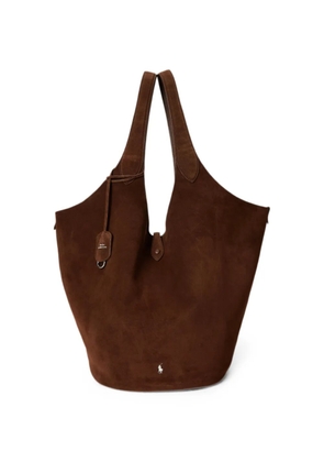 Polo Ralph Lauren Polo Play calf suede tote bag - Brown