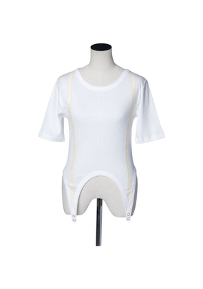 Muller Of Yoshiokubo ribbed-knit short-sleeve T-shirt - White