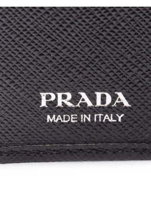 Prada Pre-Owned Saffiano leather-trim bi-fold wallet - Black