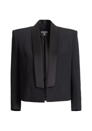 Balmain cropped grain de poudre jacket - Black