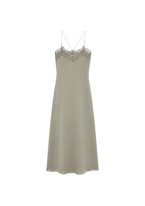 IRO Bailar lace-trim slip midi dress - Green