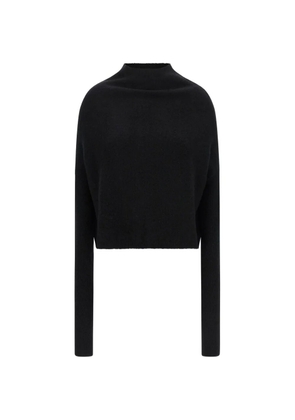 Rick Owens Tower LS Crater high-neck sweater - Black