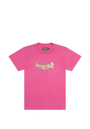 Denim Tears floral-logo T-shirt - Pink