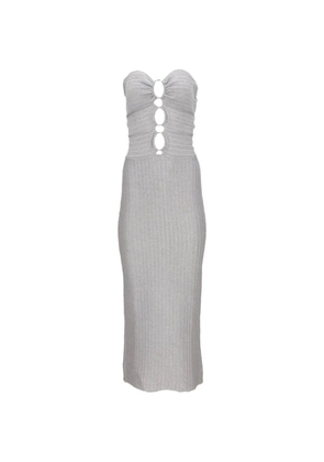 TOM FORD cut-out ribbed-knit maxi dress - Grey