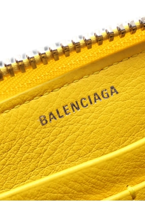 Balenciaga Pre-Owned 2000s Paper Continental leather wallet - Yellow