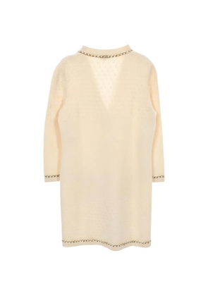 CHANEL Pre-Owned 1986-1988 Coco-mark buttoned cardigan - Neutrals