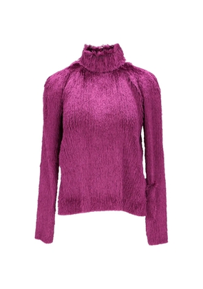 TOM FORD fringed high-neck top - Purple