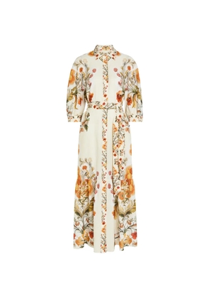 Borgo De Nor Bianca floral-print belted maxi dress - Neutrals