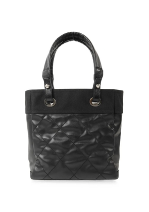 CHANEL Pre-Owned Paris Biarritz logo-charm tote bag - Black