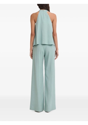 Matthew Bruch belted wide-leg trousers - Green