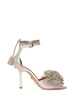 Kurt Geiger London embellished pom-pom sandals - Gold