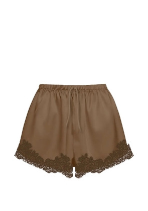 MC2 Saint Barth lace-trim drawstring shorts - Brown