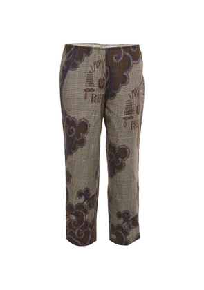 PUCCI Pre-Owned plaid straight-fit trousers - Brown