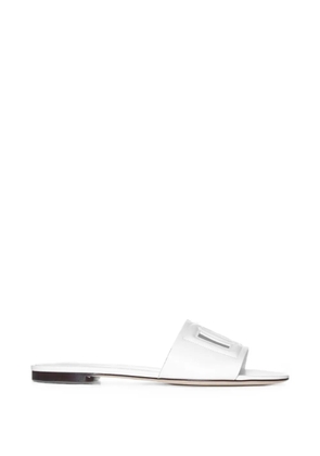 Dolce & Gabbana logo-cutout sandals - White