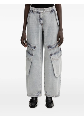 WRSTBHVR Blake faded-wash cargo pants - Blue