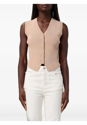 Armani Exchange ribbed-knit gilet - Neutrals