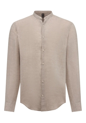 Boggi Milano regular-fit linen shirt - Neutrals