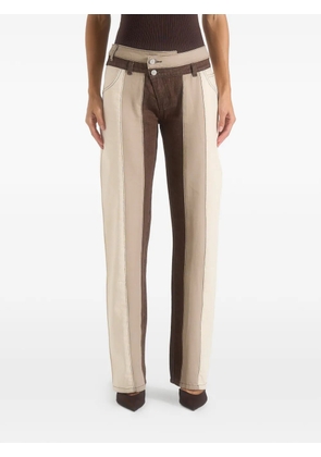 Manière De Voir Jacinda colour-block panelled jeans - Brown