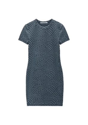 Alexander Wang jacquard logo mini dress - Blue