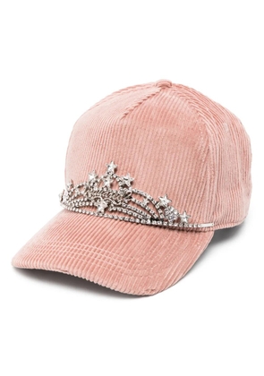 DSQUARED2 crown-detail corduroy cotton cap - Pink