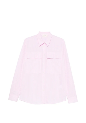 VICOLO vertical-stripe chest-pockets shirt - Pink