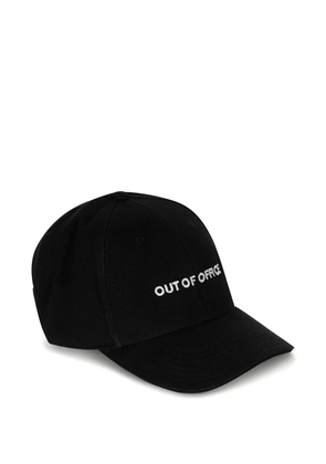 PARAMIDONNA slogan-embroidered cap - Black