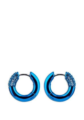 Eshvi crystal-embellished hoop earrings - Blue