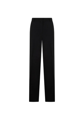 Alberta Ferretti high-waisted straight-leg trousers - Black