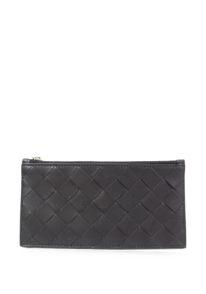 Bottega Veneta Pre-Owned leather zip card case - Black
