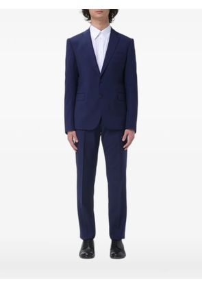 Emporio Armani single-breasted virgin-wool suit - Blue