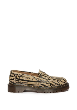 Dr Martens Delapre animal-print penny loafers - Neutrals