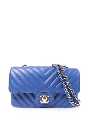 CHANEL Pre-Owned CC turn-lock chevron shoulder bag - Blue